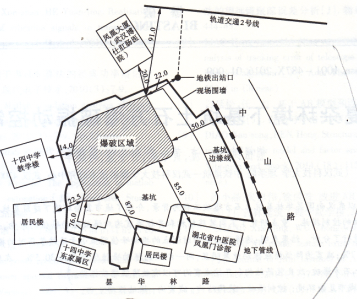 爆破振动监测环境周边图